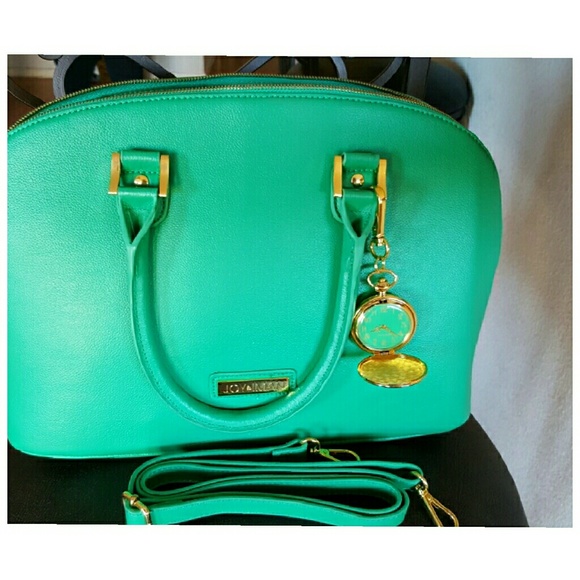 Joy & IMAN 22-Section Luxe Genuine Leather Handbag