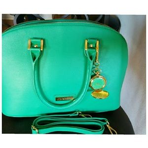 Joy & IMAN 22-Section Luxe Genuine Leather Handbag