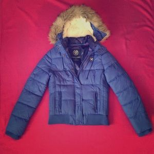 Blue winter coat.  Size L!