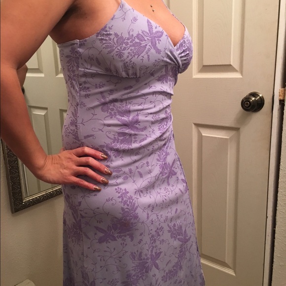 Purple floral dress. Size 4-6