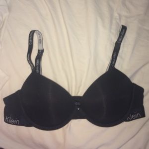 Black logo Calvin Klein push up bra