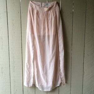 Light pink maxi skirt