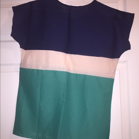 Color Block Chiffon Blouse - Picture 4 of 4