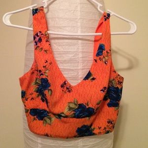 Flower crop top.