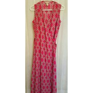 Banana Republic long patterned wrap dress