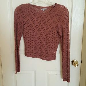 Lace LongSleeve Crop Top