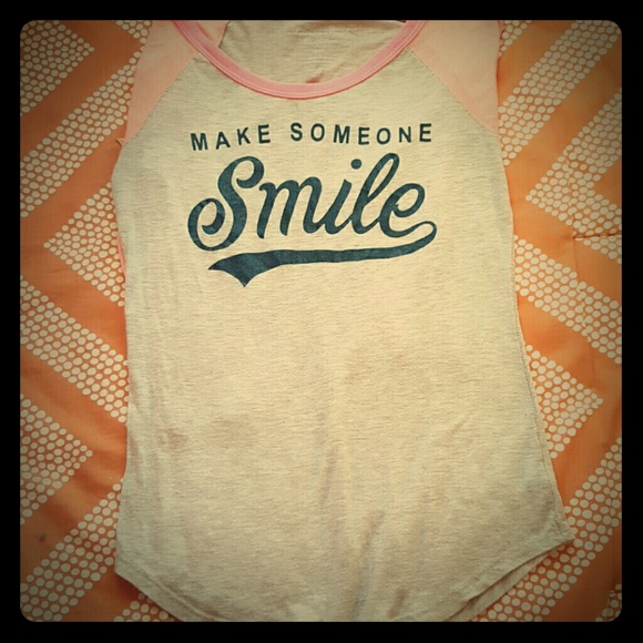 Pink & gray baseball Tee - Picture 1 of 3