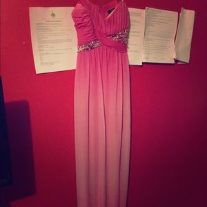 Women's pink ombré formal dress