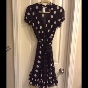 Cream polka dot vintage style dress