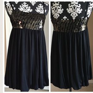 Alice & Olivia Paillette Empire Dress