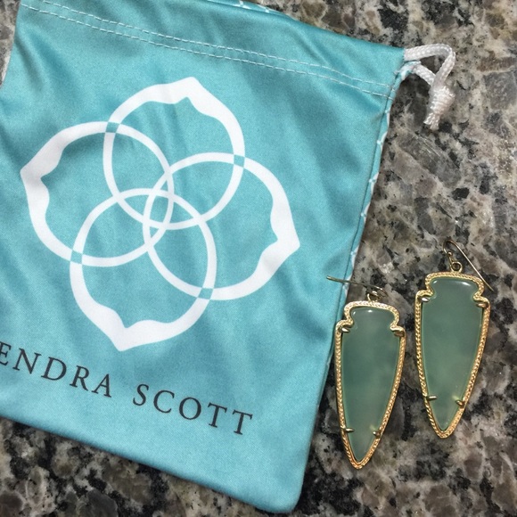 Authentic Kendra Scott mint Skylar earrings