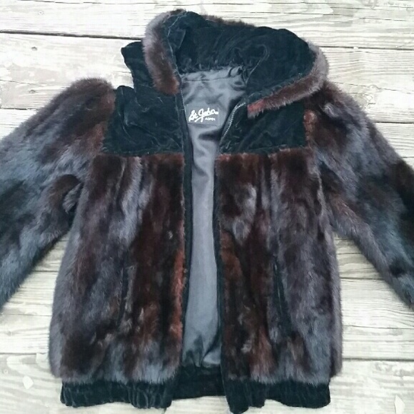St. John Fur and Velvet Coat