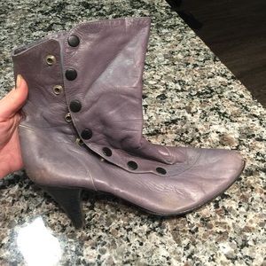 Lavender Vintage Victorian Ankle Boots