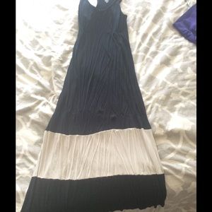 Black and Tan maxi dress
