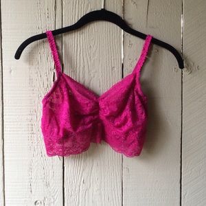 PINK lace bralette