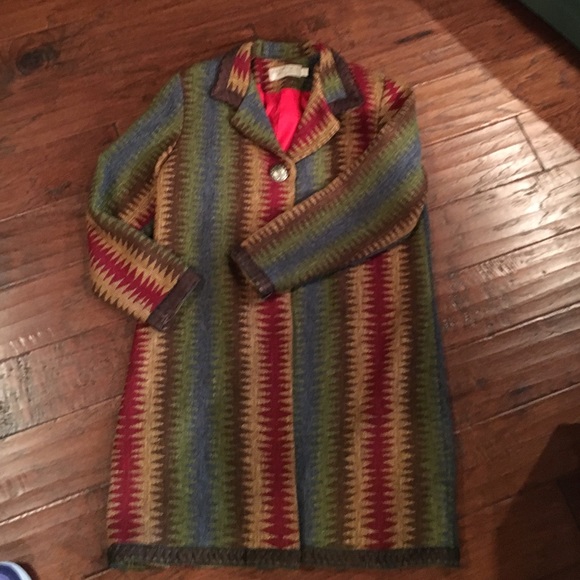 Coat Tweed, red, blue, green, gold & brown TaylorG