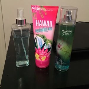 Bath and body works lotion and body spray.