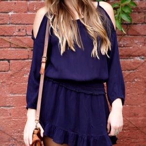 Bailey Blue Navy Cold Shoulder Dress