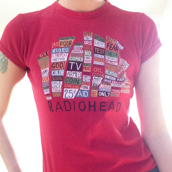Vintage radio head hail to the thief tshirt