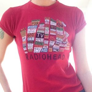 Vintage radio head hail to the thief tshirt