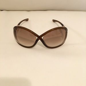 SOLD Tom Ford cross over brown sunglasses!