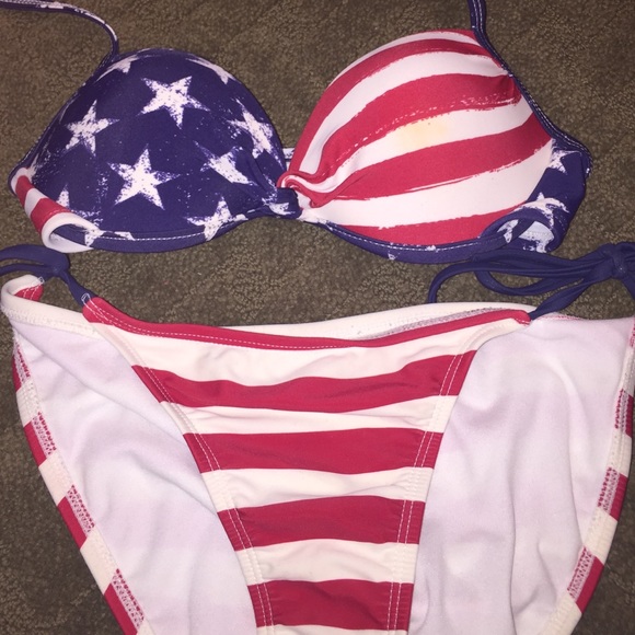 American Flag bathing suit set
