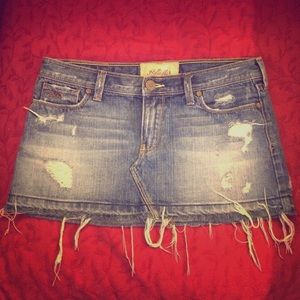 NEW Hollister Distressed Denim Skirt