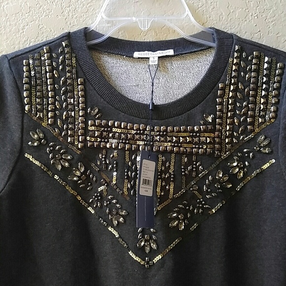 Sale!!!.NWT Rebecca Minkoff embellished sweatshirt - Picture 3 of 4