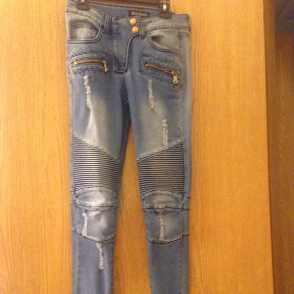 Womens Balmain biker jeans
