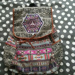 Tribal Print School Backpack