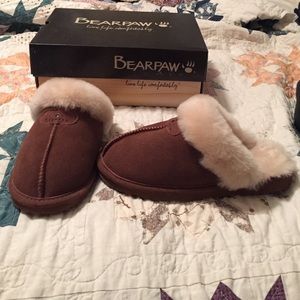 Bear Paw Slippers.