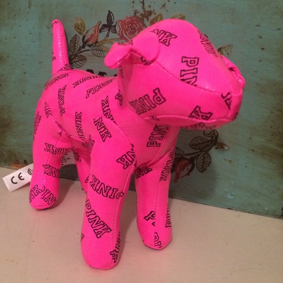 PINK plush dog
