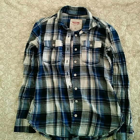 Blue Plaid Button Down Flannel