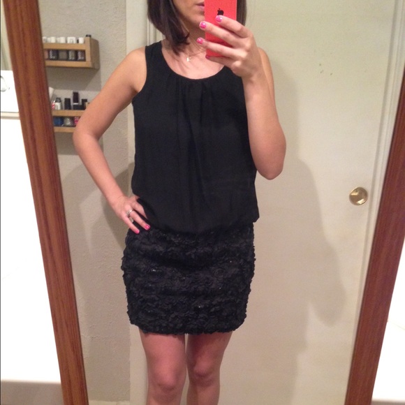 Black mini dress