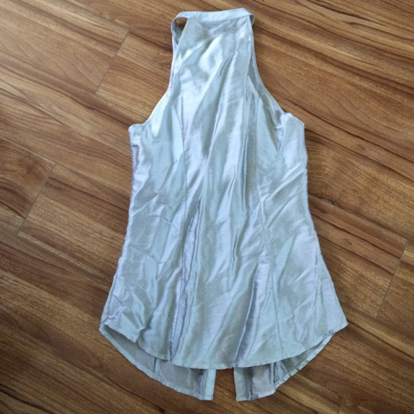 Armani Exchange silver button up blouse - Picture 3 of 4