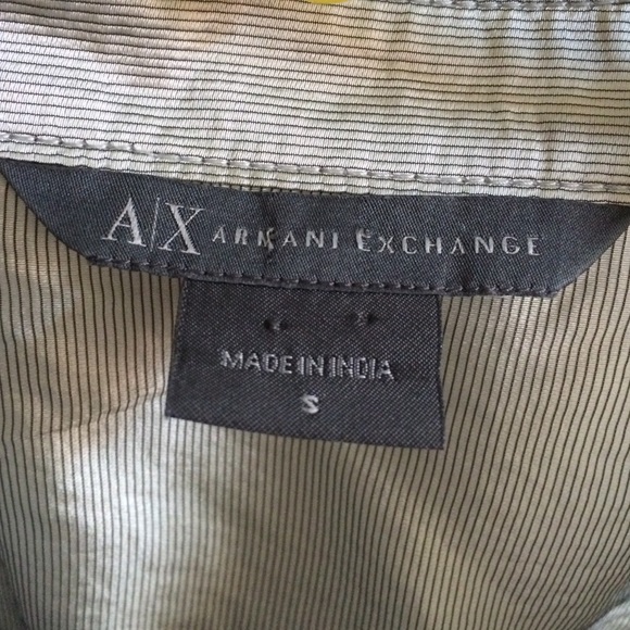 Armani Exchange silver button up blouse - Picture 4 of 4