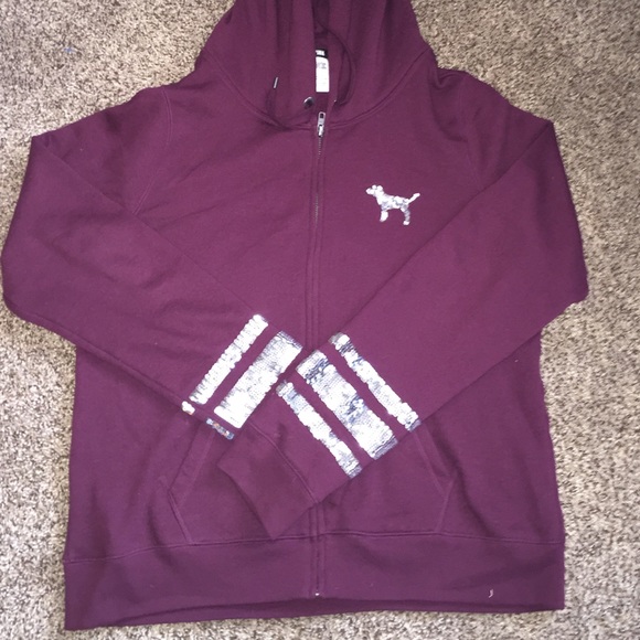 RARE MAROON BLING SWEATER