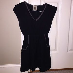 Black romper with pockets--