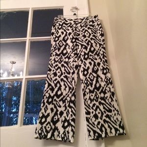 Ann Taylor LOFT linen patterned pants size 4p