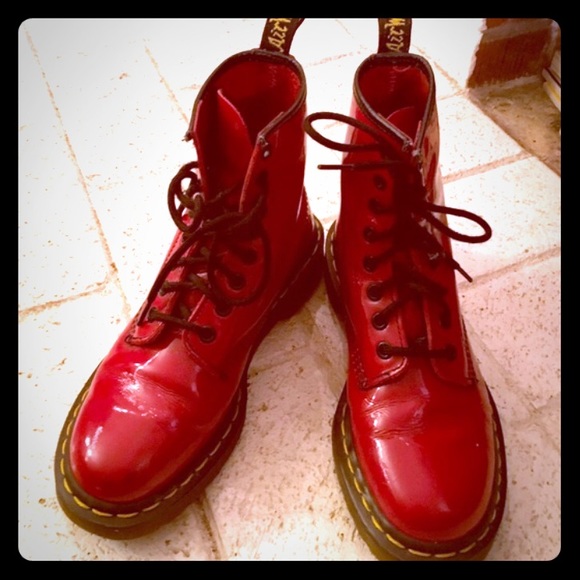Red Dr.Martens Boots