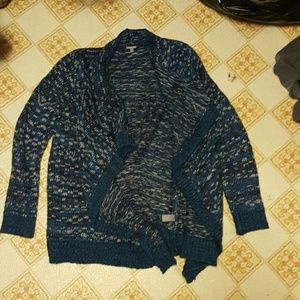 Blue knit cardigan