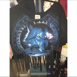 LF Furst of a Kind Fringe Wolf Top