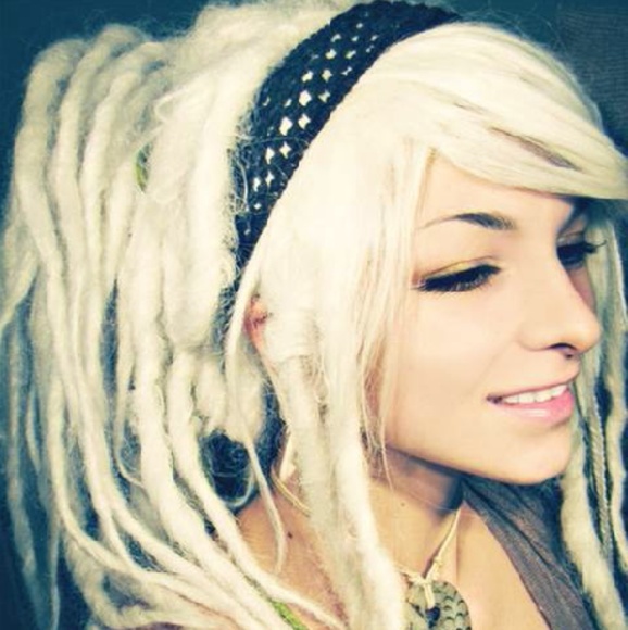 Platinum blonde dreadlock wig