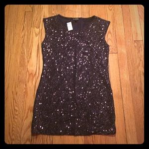 NWT Express Sequins Shift Dress Sz M