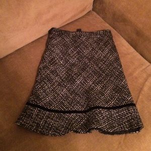 Black & White Wool Skirt