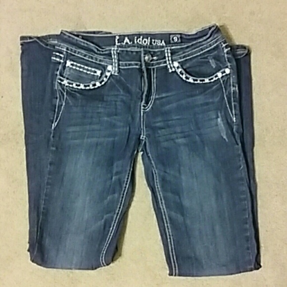 LA Idol pants with angel wings on the bottom!