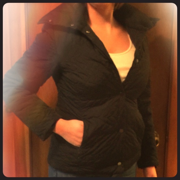 Kenneth Cole Shawl Collar Black Down Jacket