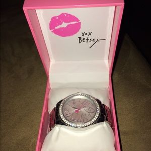 Silver Betsey Johnson watch!
