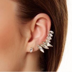 Crystal cuff earrings and studs💜