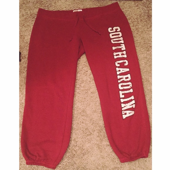 Soffe Slouchy Sweatpants-Red-U of South Carolina